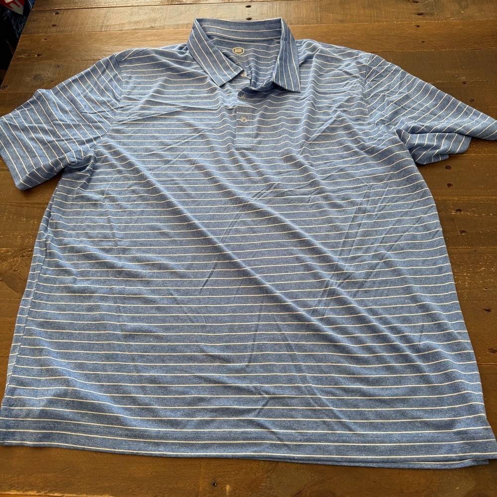Blue Striped Men's Polo Shirt